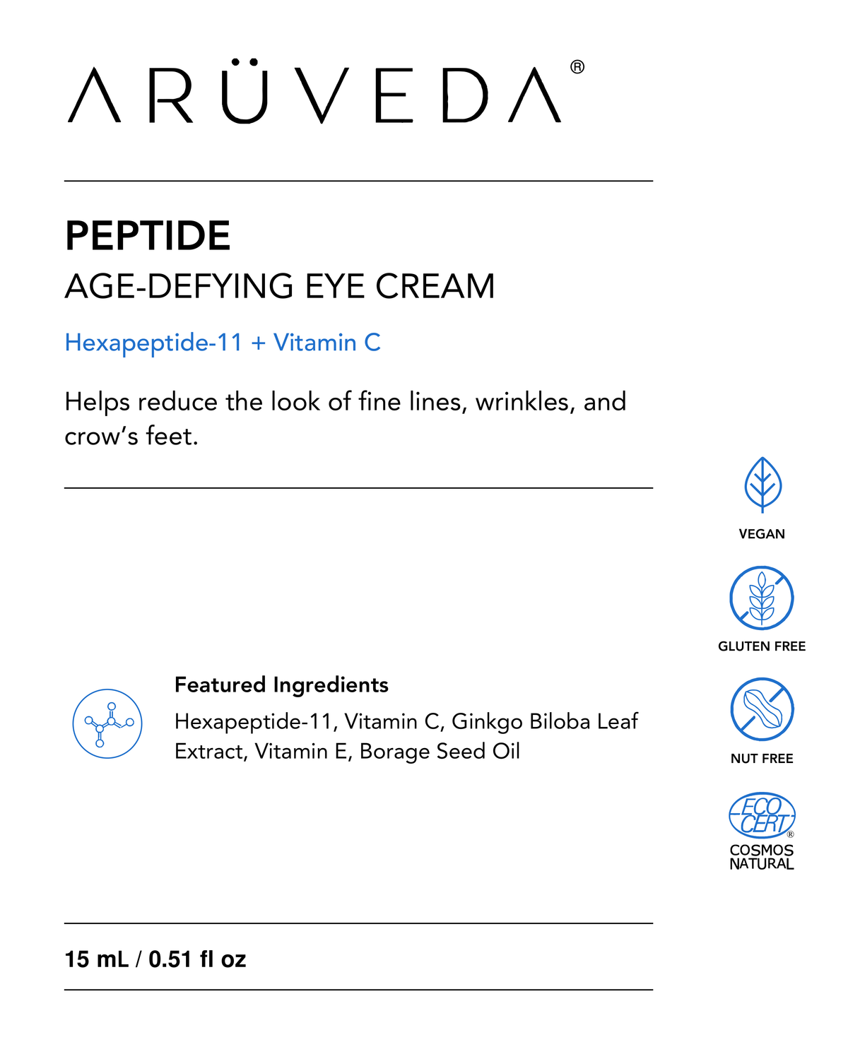 Label details — Peptide Age-Defying Eye Cream