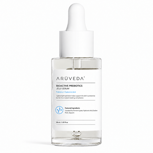 ARÜVEDA® Bioactive Prebiotics Jelly Serum — branded front presentation