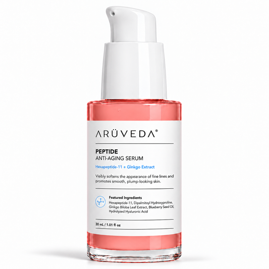 ARÜVEDA® Peptide Anti-Aging Serum — branded front presentation